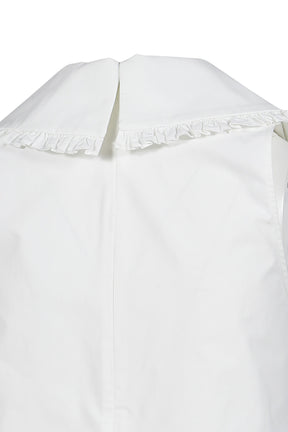 DOUBLE COLLAR SLEEVELESS TOP / WHT