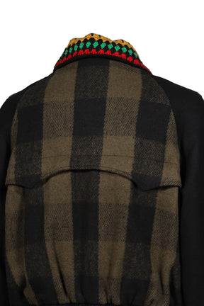 PATCHED REBEL RIOT JACKET / BLK/OLV