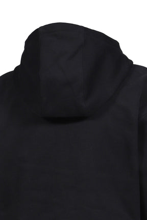 DOUBLE LAYER ZIP UP HOODIE / BLACK