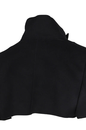 WOOL CASHMERE SHORT COAT / BLK