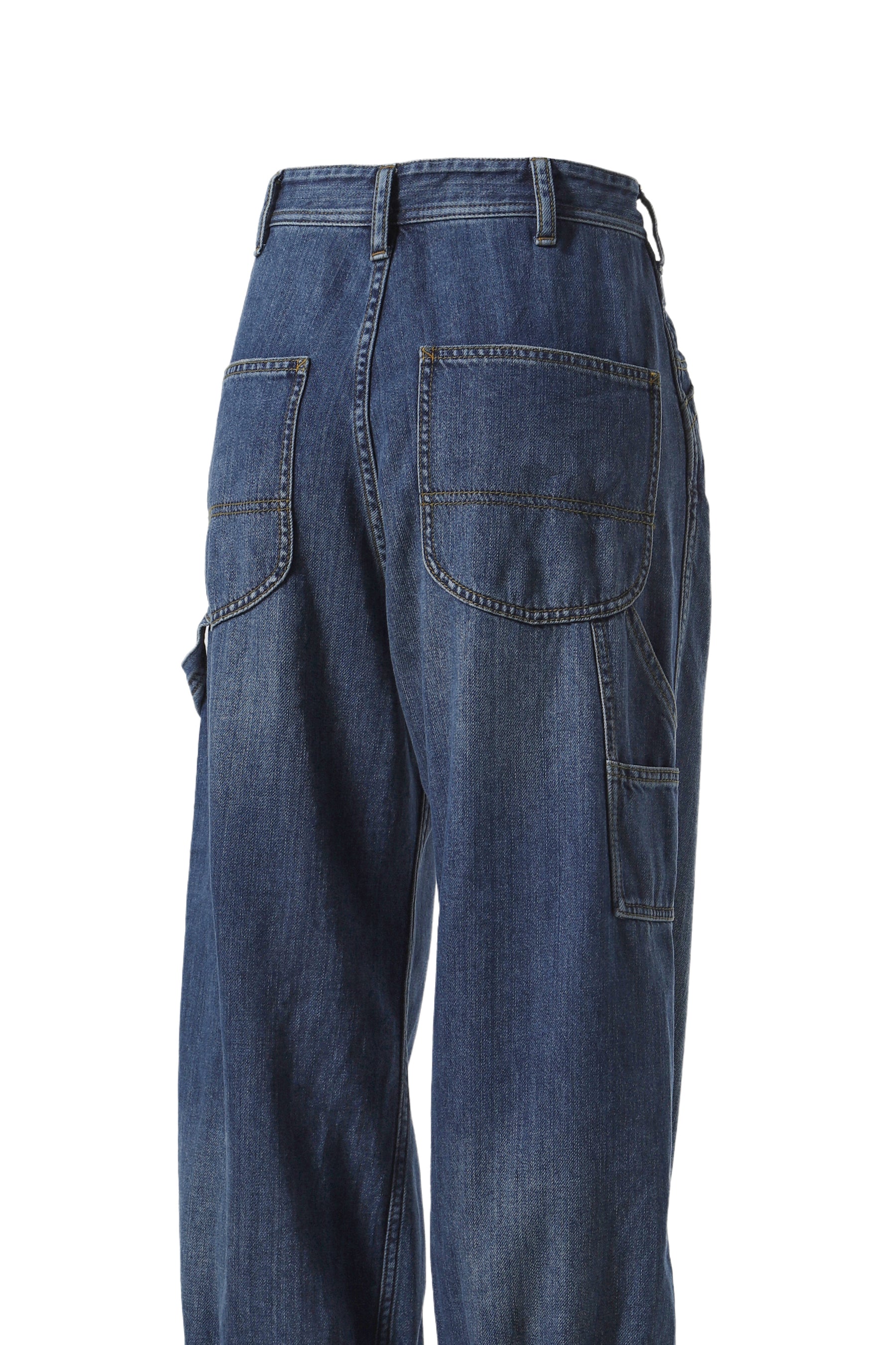 FRILL PAINTER PANTS - DENIM / IND