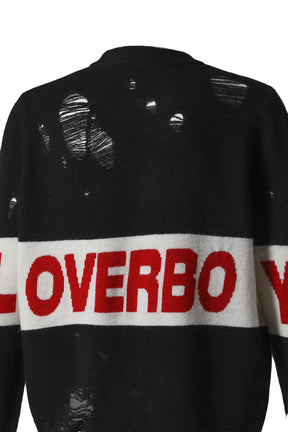 DISTRESSED LOVERBOY LOGO JUMPER / BLACK