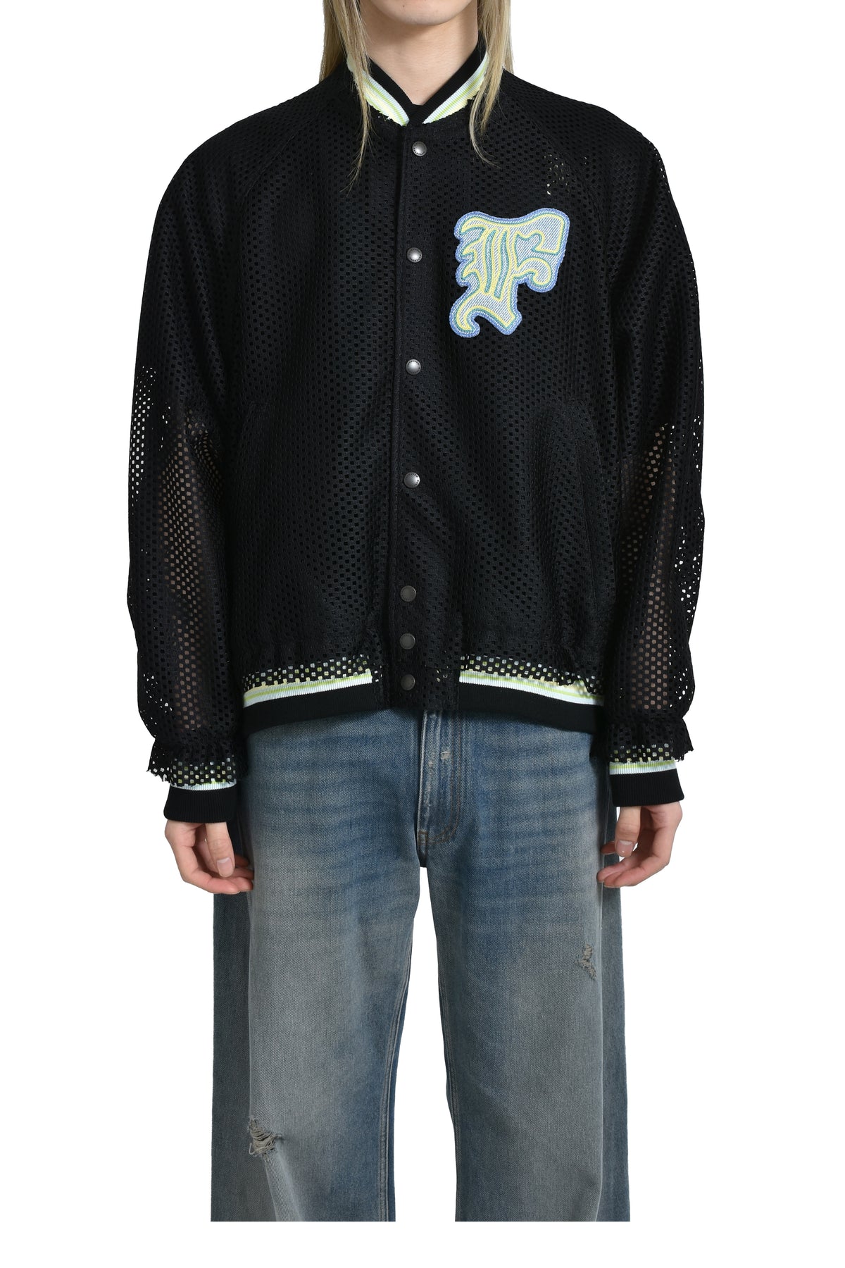 MESH STADIUM JACKET / BLK