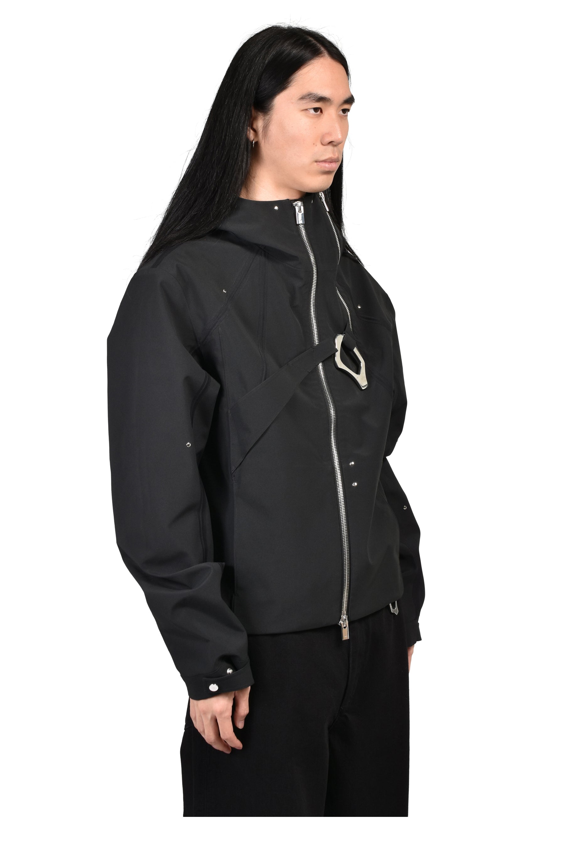 MOIRE TECHNICAL JACKET / BLK
