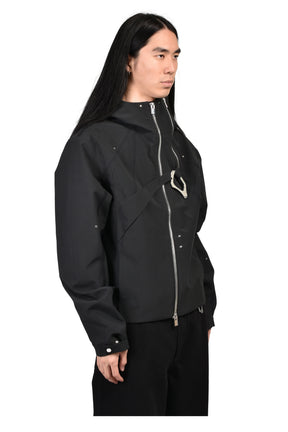 MOIRE TECHNICAL JACKET / BLK