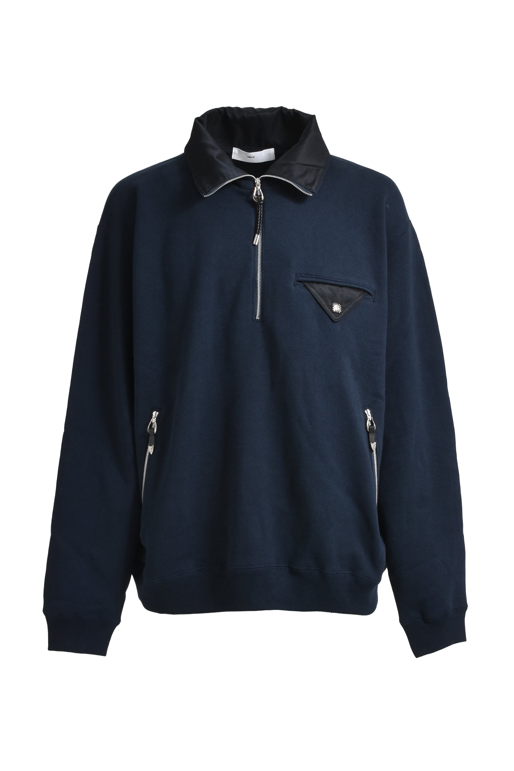 TOGA VIRILIS トーガヴィリリース FW24 HALF ZIP SWEATSHIRT / NVY - NUBIAN