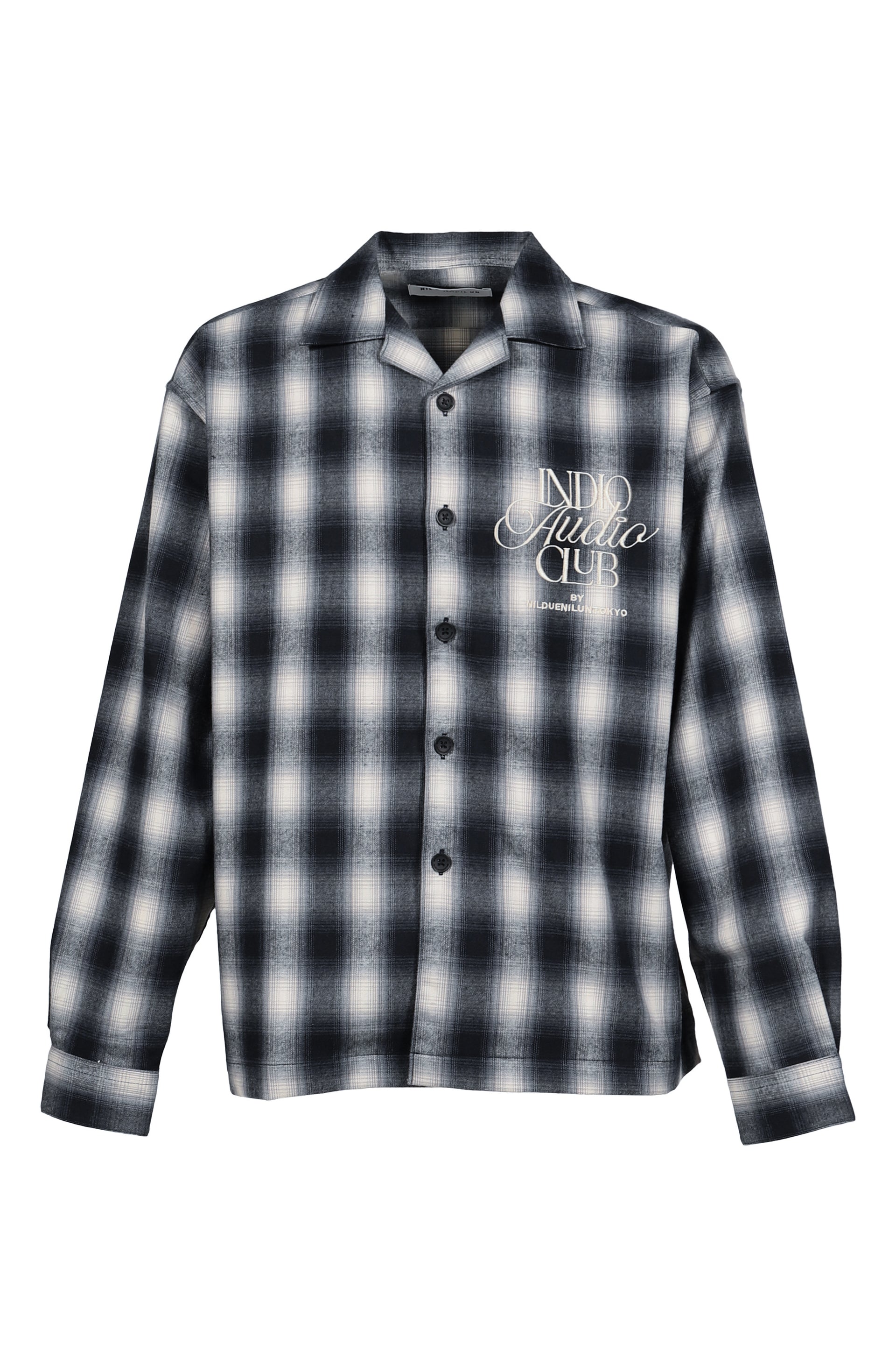 OMBRE CHECK SHIRT / BLK