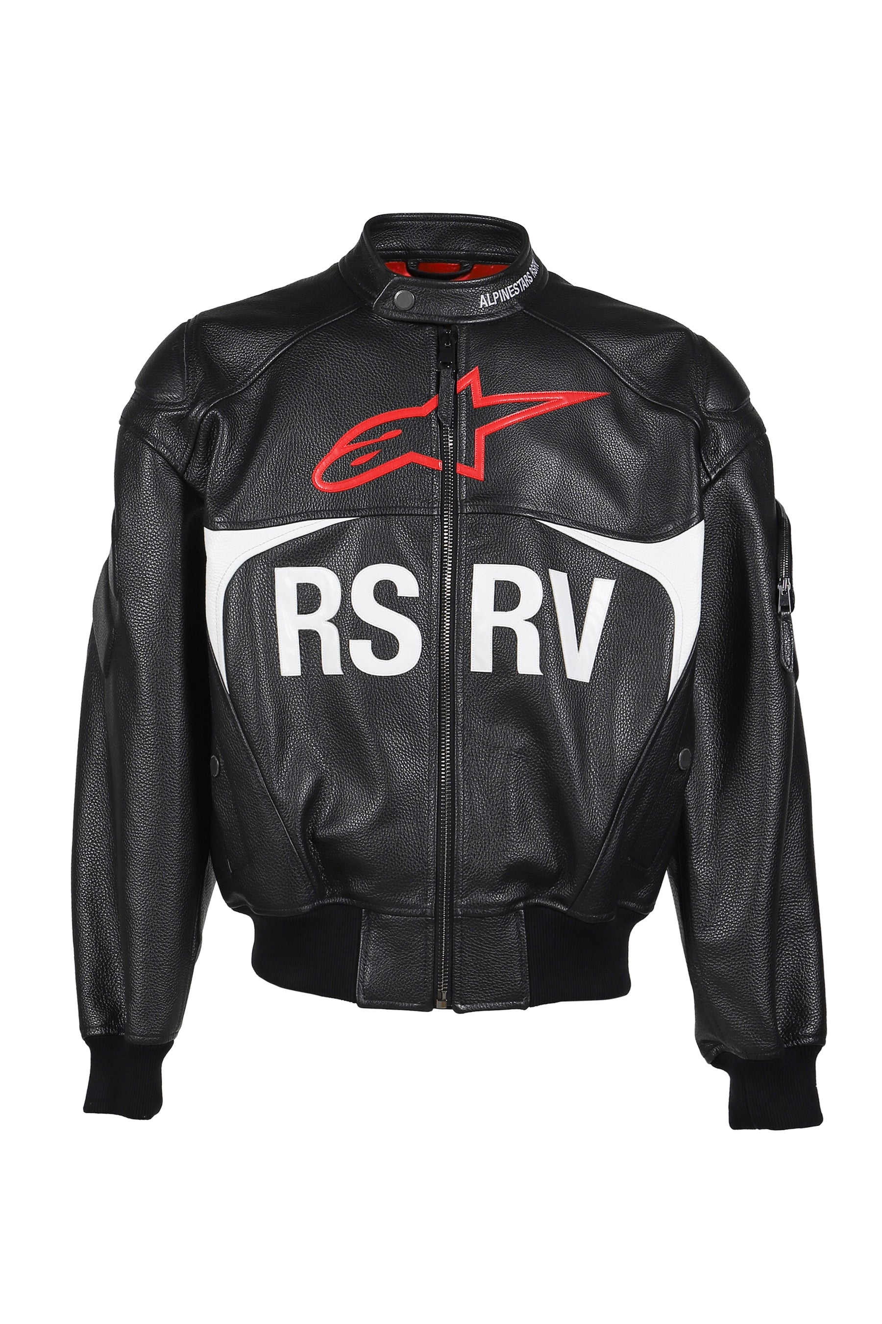 CHIEF BOMBER LEATHER JACKET / BLK