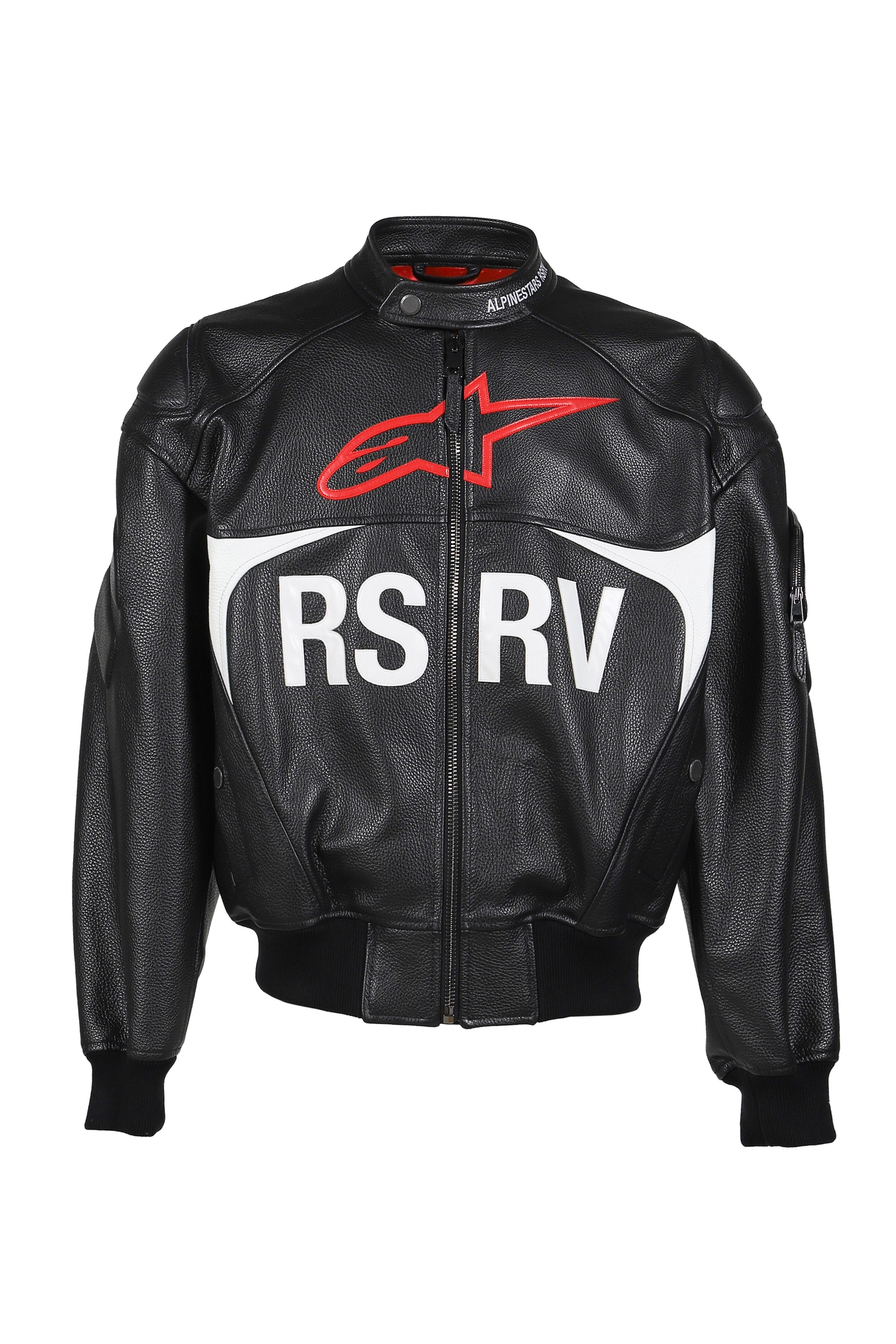 CHIEF BOMBER LEATHER JACKET / BLK