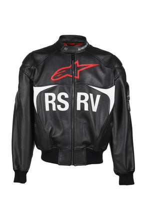 CHIEF BOMBER LEATHER JACKET / BLK