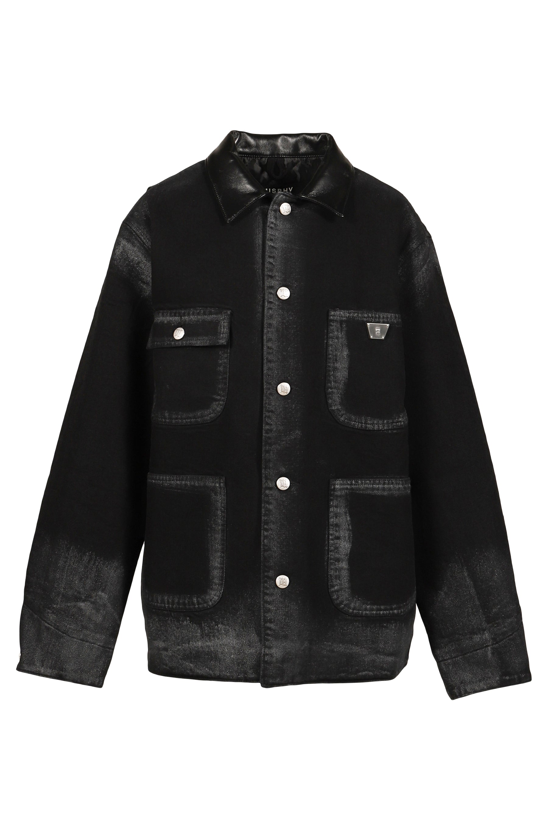 MARFA TWILL WORK JACKET / WASHED BLK 
