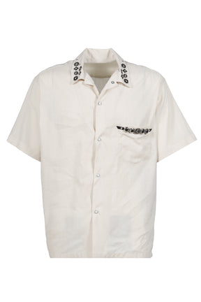 TOGA TOO PLAIN WEAVE METAL S/S SHIRT / OFF WHT