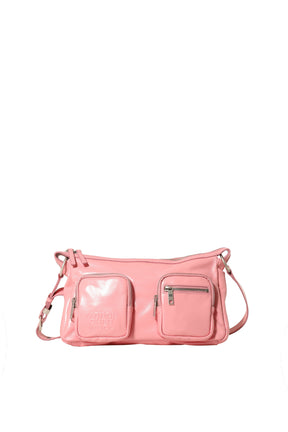 OUTPOCKET HOBO / CANDY PINK GLOSSY PLAIN