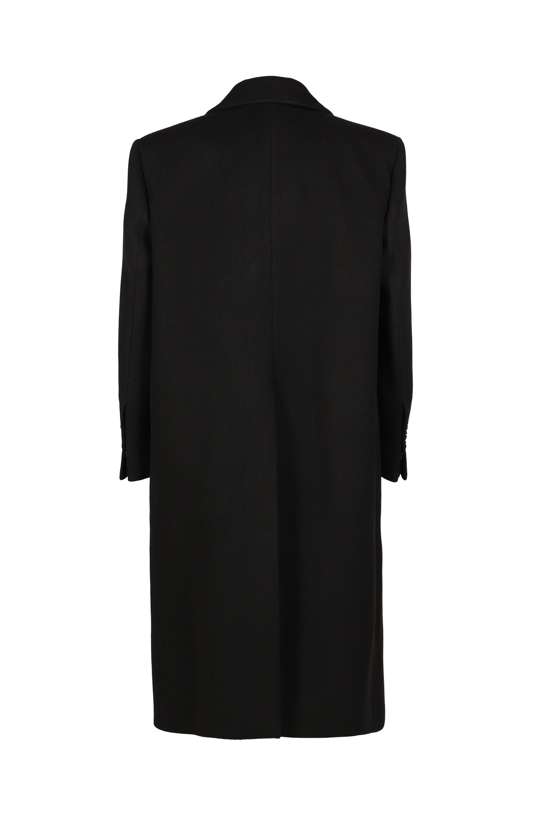 JAKE HIGH COMFORT PICK LAPEL DOUBLE BREASTED COAT / BLK