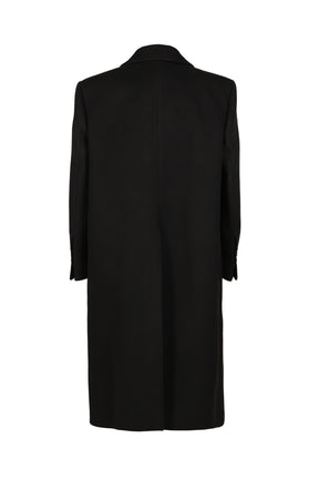 JAKE HIGH COMFORT PICK LAPEL DOUBLE BREASTED COAT / BLK