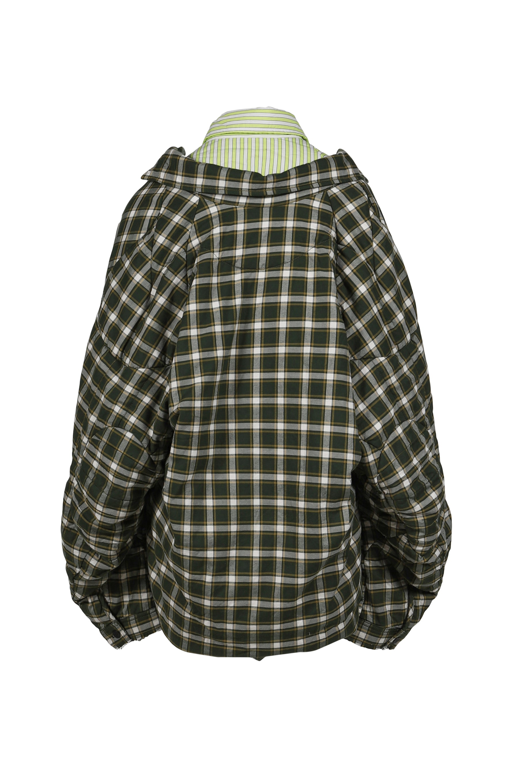 UPCYCLED DOUBLE SHIRT-JACKET / GRN