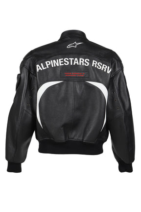 CHIEF BOMBER LEATHER JACKET / BLK