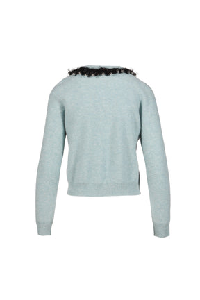 FELINE AIRBRUSH CARDIGAN / BLU