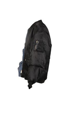 CUSTOMIZED BOMBER JACKET / BLK