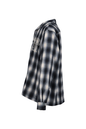 OMBRE CHECK SHIRT / BLK