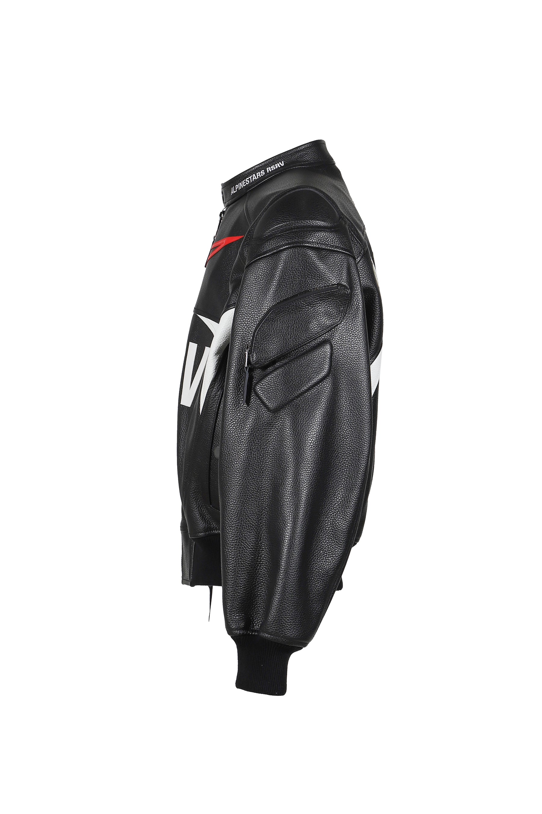 CHIEF BOMBER LEATHER JACKET / BLK