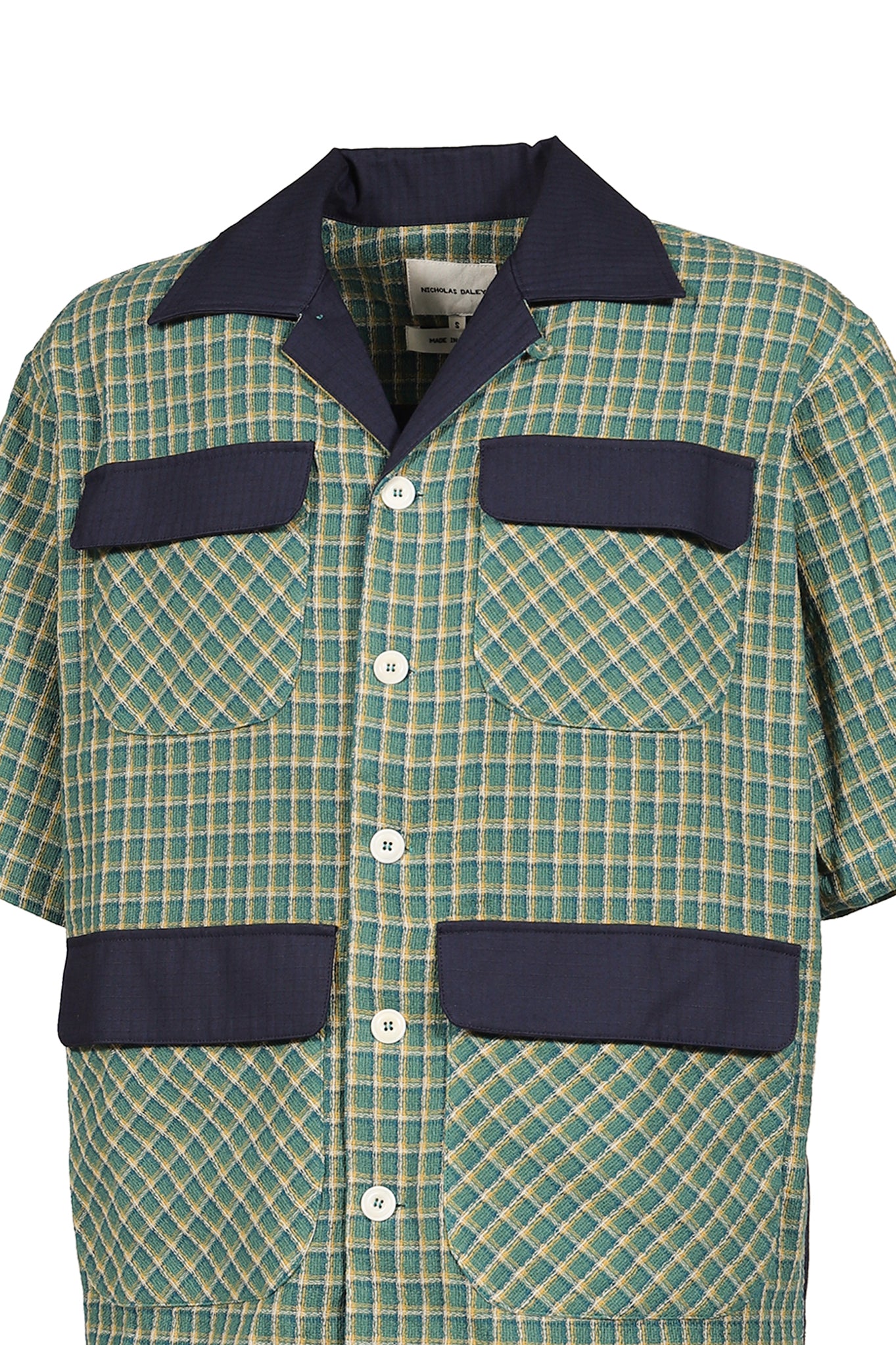 ALOHA SHIRT /GRN CHECK