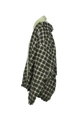 UPCYCLED DOUBLE SHIRT-JACKET / GRN