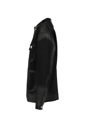 MARFA TWILL WORK JACKET / WASHED BLK 