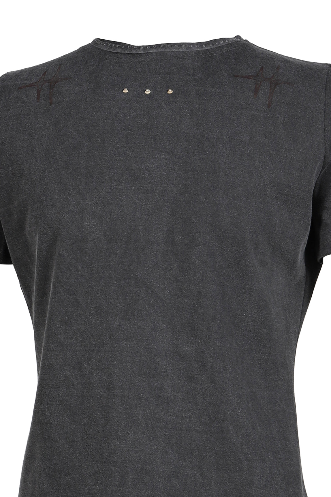 BINARY STARS TATTOO HALF SLEEVE T-SHIRT / DARK GRY