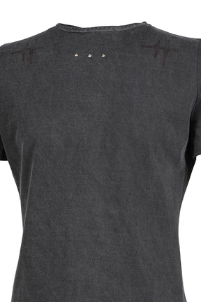 BINARY STARS TATTOO HALF SLEEVE T-SHIRT / DARK GRY