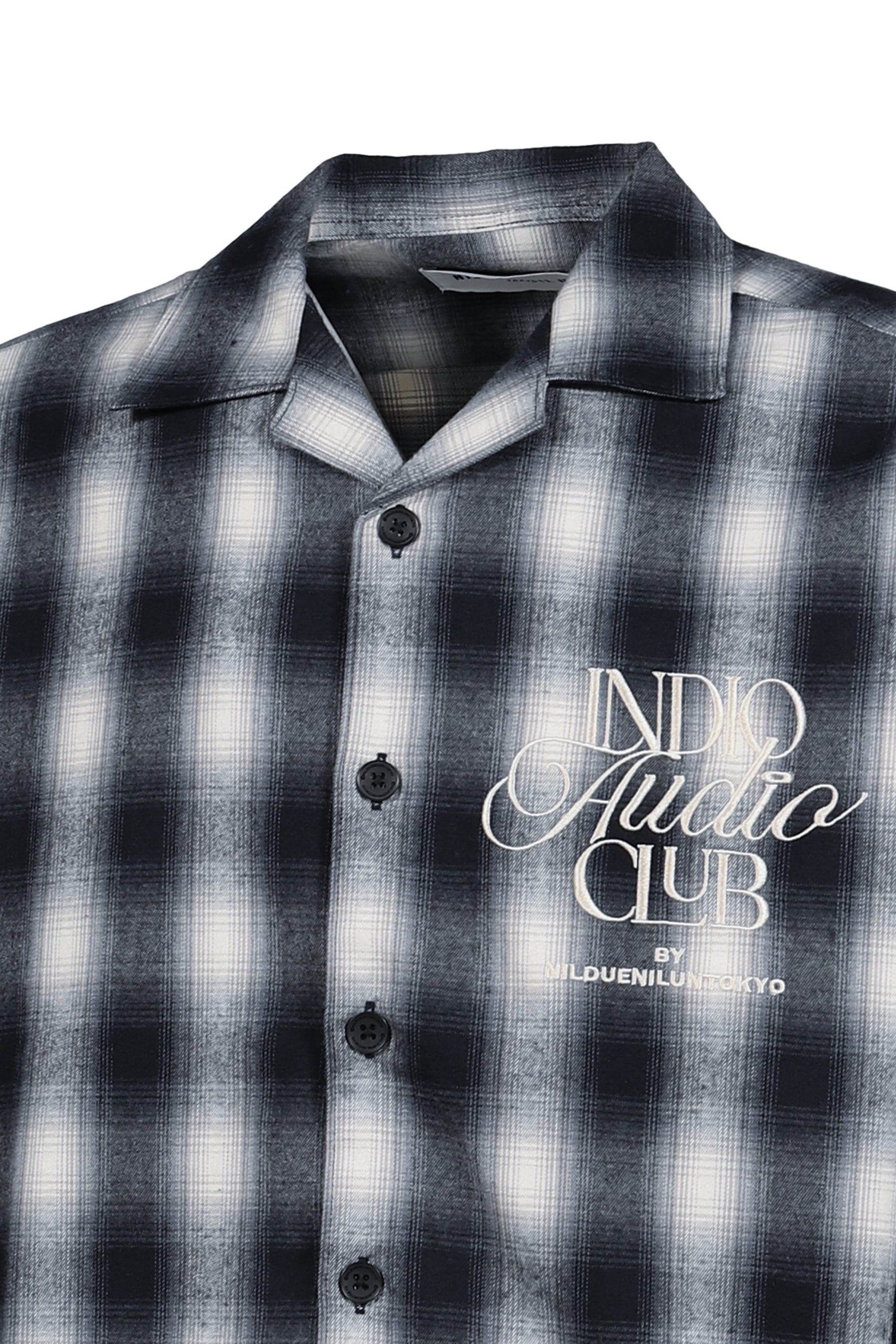 OMBRE CHECK SHIRT / BLK