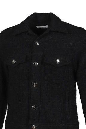 SPREAD COLLAR JACKET / BLACK