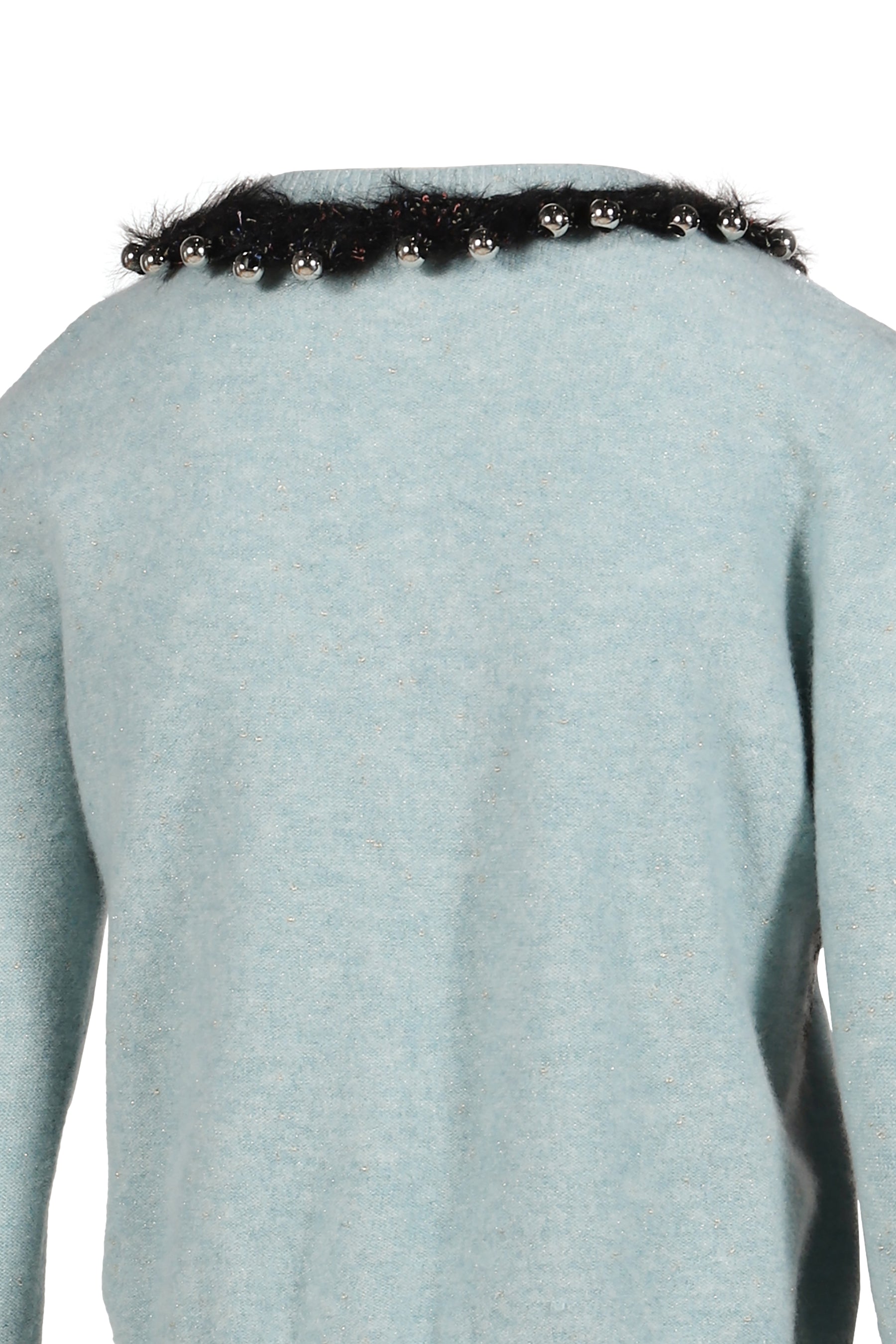 FELINE AIRBRUSH CARDIGAN / BLU