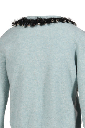 FELINE AIRBRUSH CARDIGAN / BLU