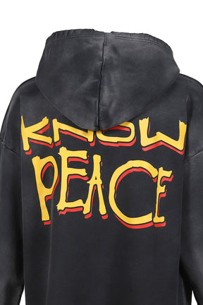 KNOW JUSTICE KNOW PEACE HOODIE / BLK