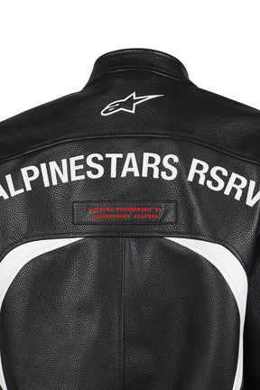 CHIEF BOMBER LEATHER JACKET / BLK