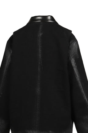 MARFA TWILL WORK JACKET / WASHED BLK 