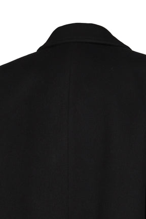 JAKE HIGH COMFORT PICK LAPEL DOUBLE BREASTED COAT / BLK