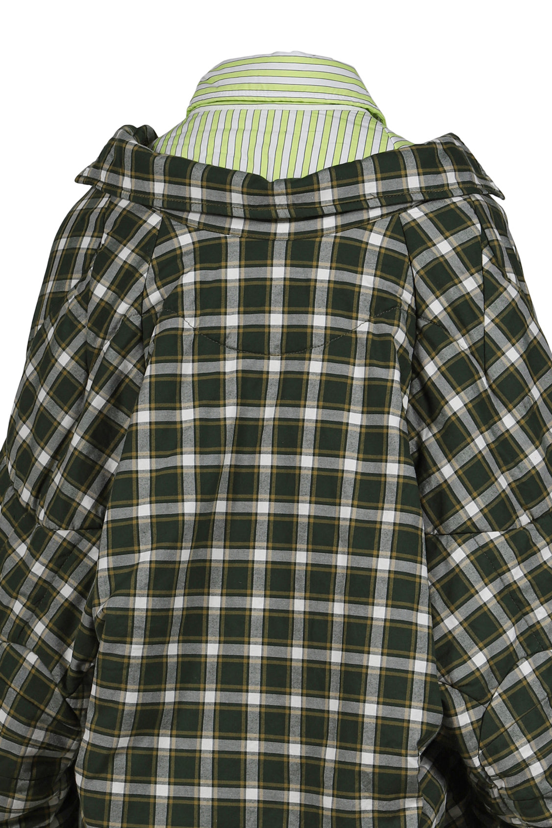 UPCYCLED DOUBLE SHIRT-JACKET / GRN