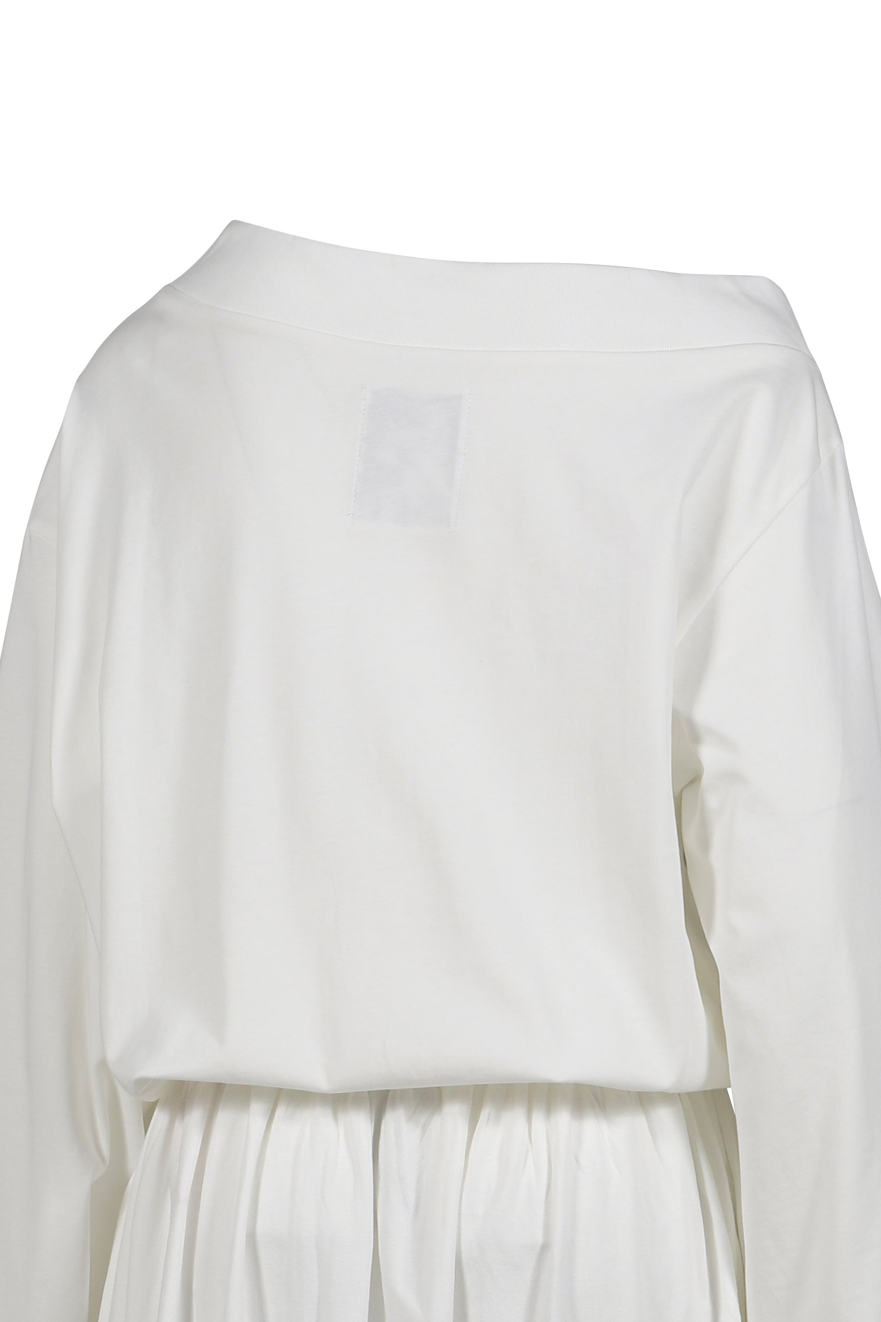 WHITE PUNK MONROE GRAPHIC OFF-SHOULDER COTTON DRESS / WHT