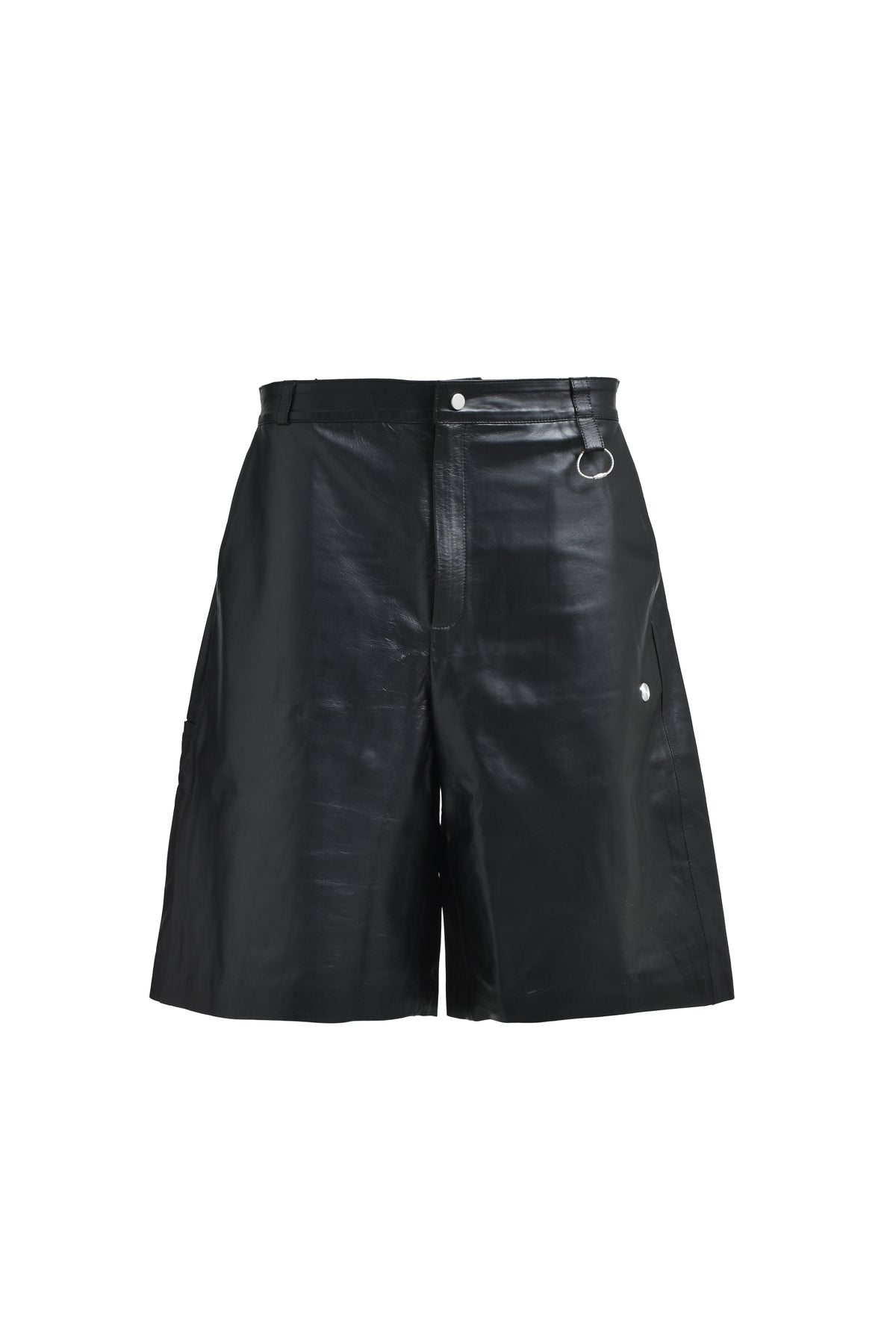 LEATHER SHORTS / BLK