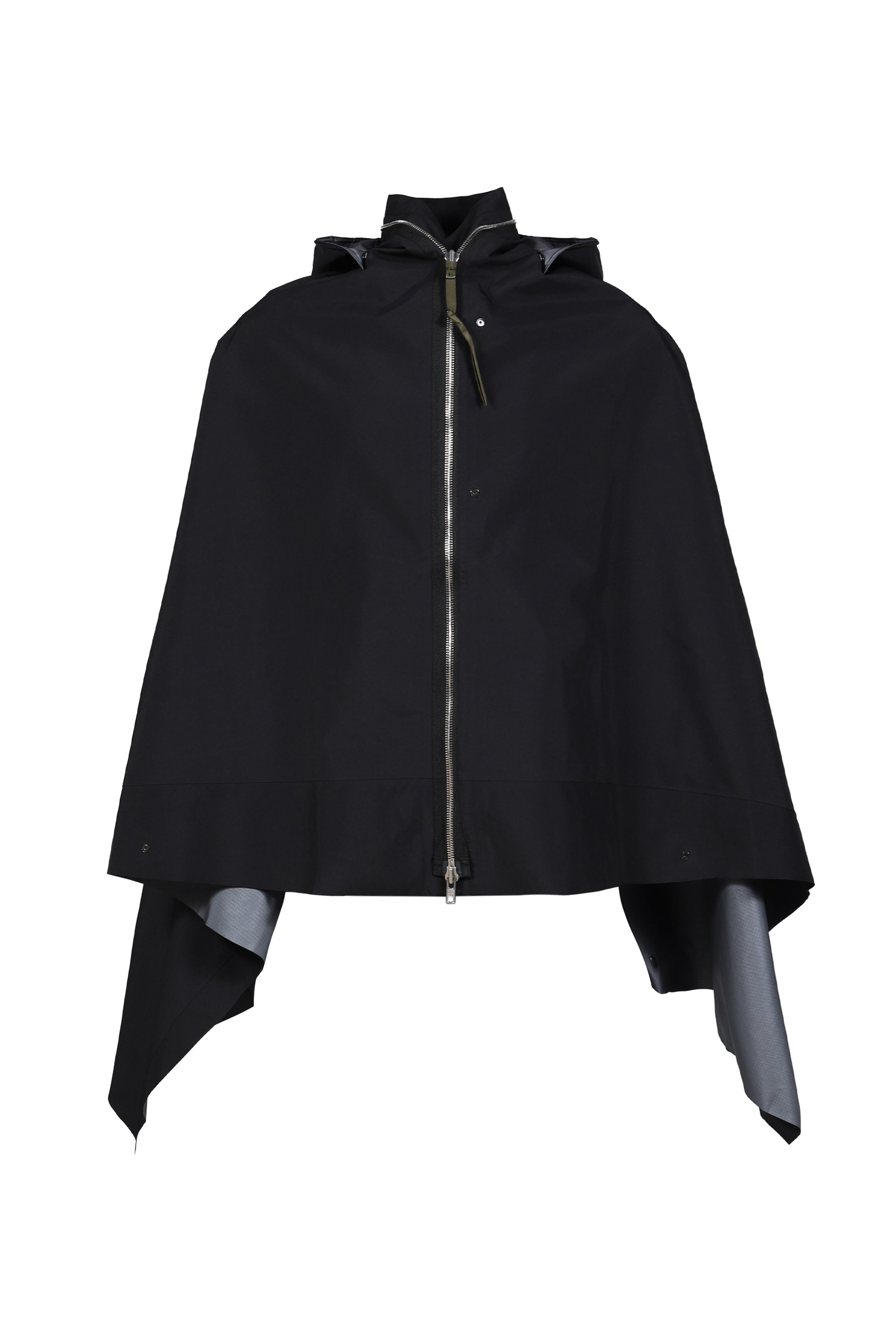 HOODED CAPE / BLK