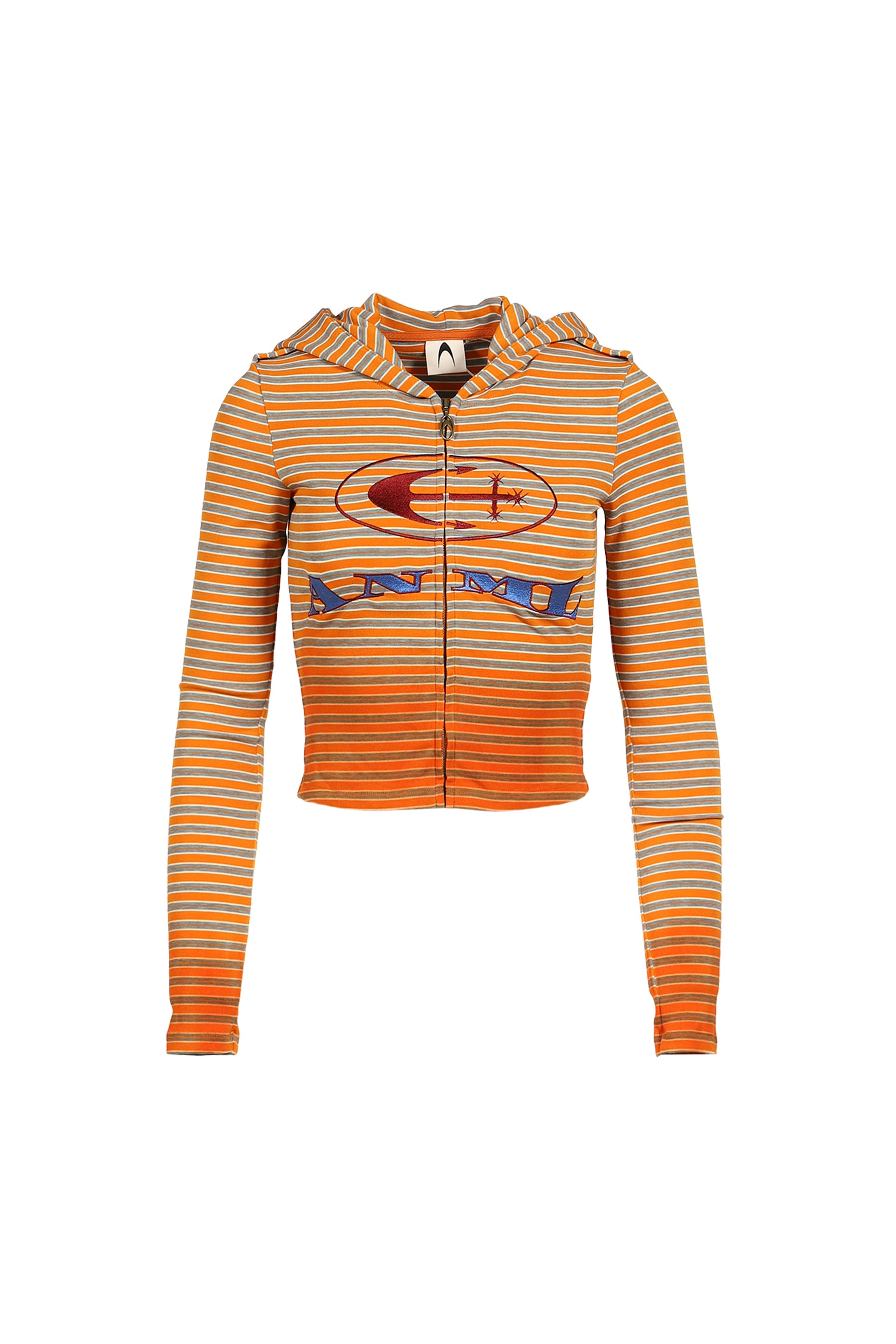 GRADIENT SPRAY-PAINTED STRIPED JACKET / ORG