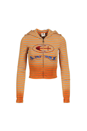 GRADIENT SPRAY-PAINTED STRIPED JACKET / ORG