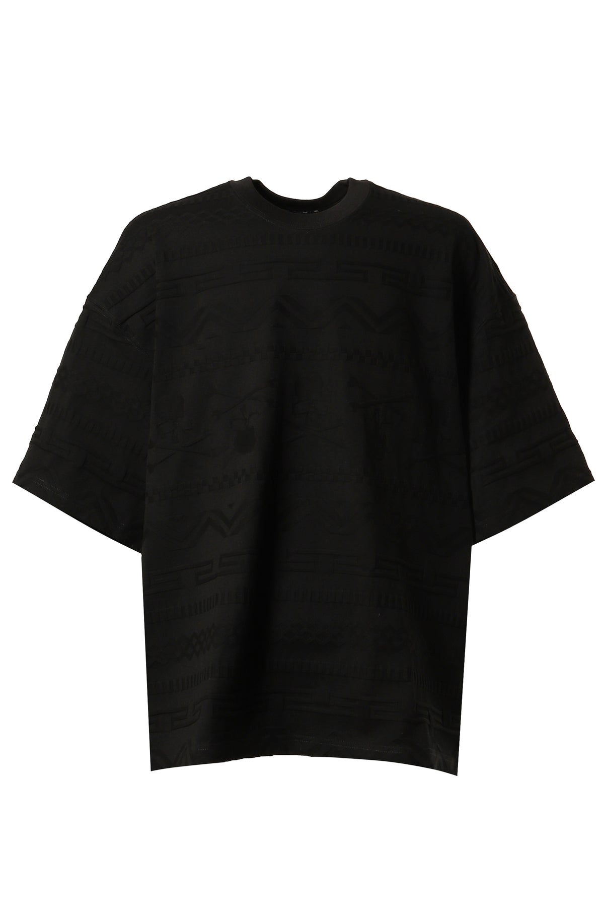 LINKS JACQUARD TEE (BOXY FIT) / BLK