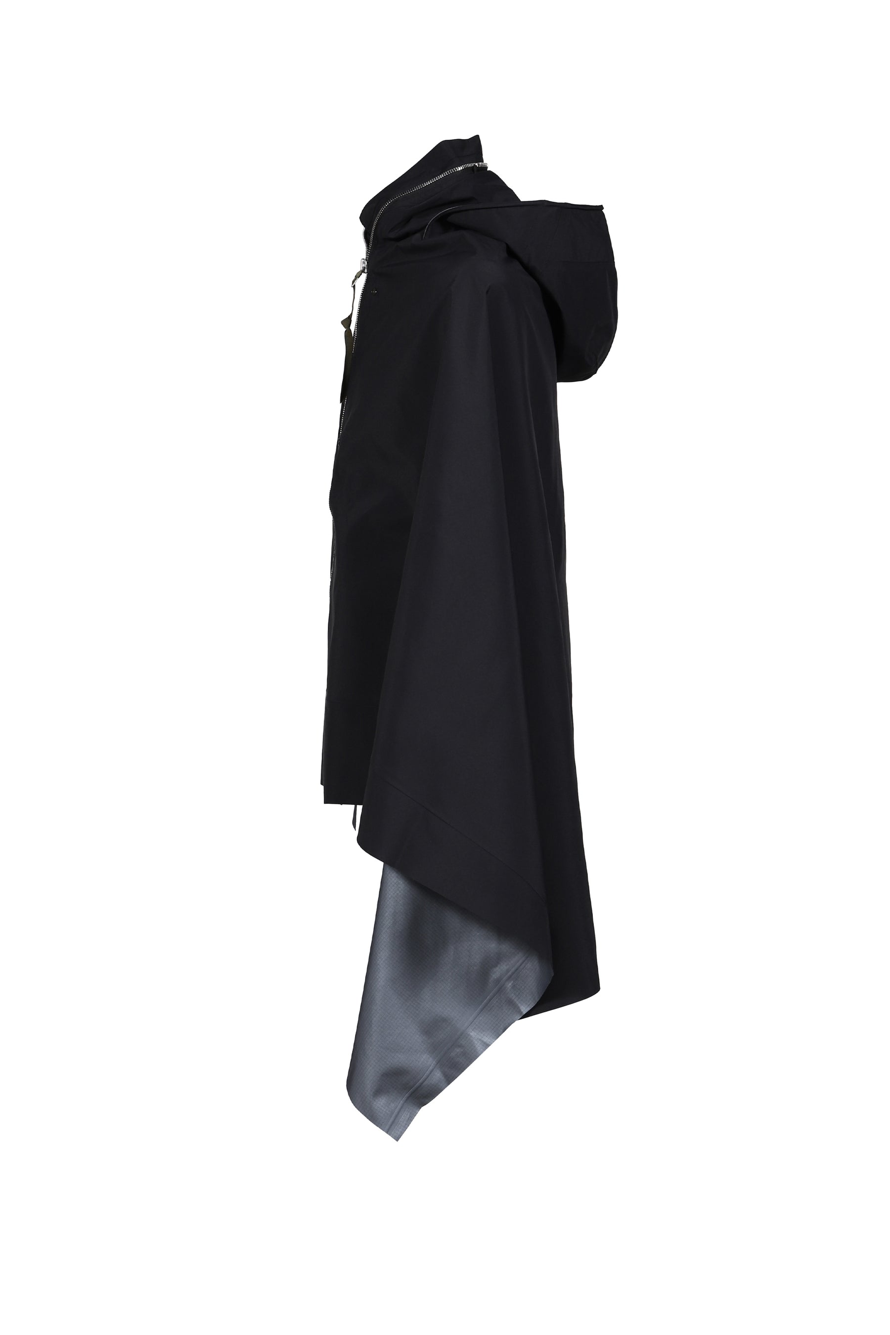 HOODED CAPE / BLK