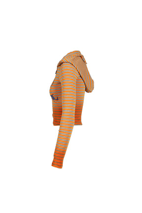 GRADIENT SPRAY-PAINTED STRIPED JACKET / ORG