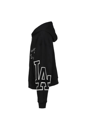 HOODIE WITH LA PATCHES / BLACK