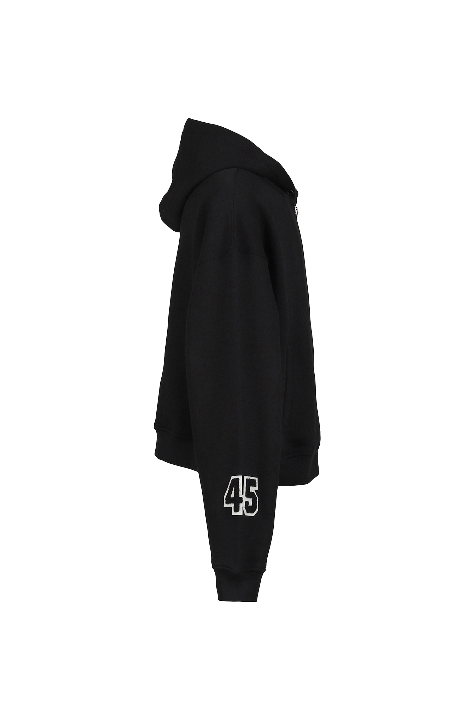 HOODIE WITH LA PATCHES / BLACK