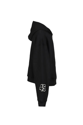 HOODIE WITH LA PATCHES / BLACK